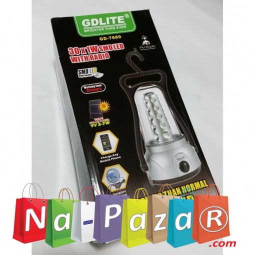 LED - Соларна осветителна система комплект с радио GD LITE GD-7689 Соларна осветителна система комплект с радио GD LITE GD-7689
