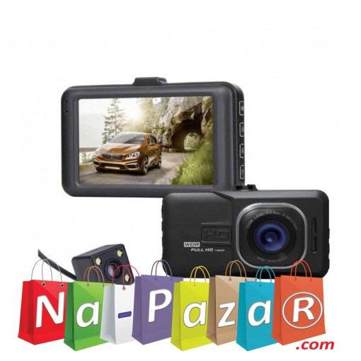 Авто видеорегистратор с 2 камери Full HD DVR Smart Technology Dual Lens Cam